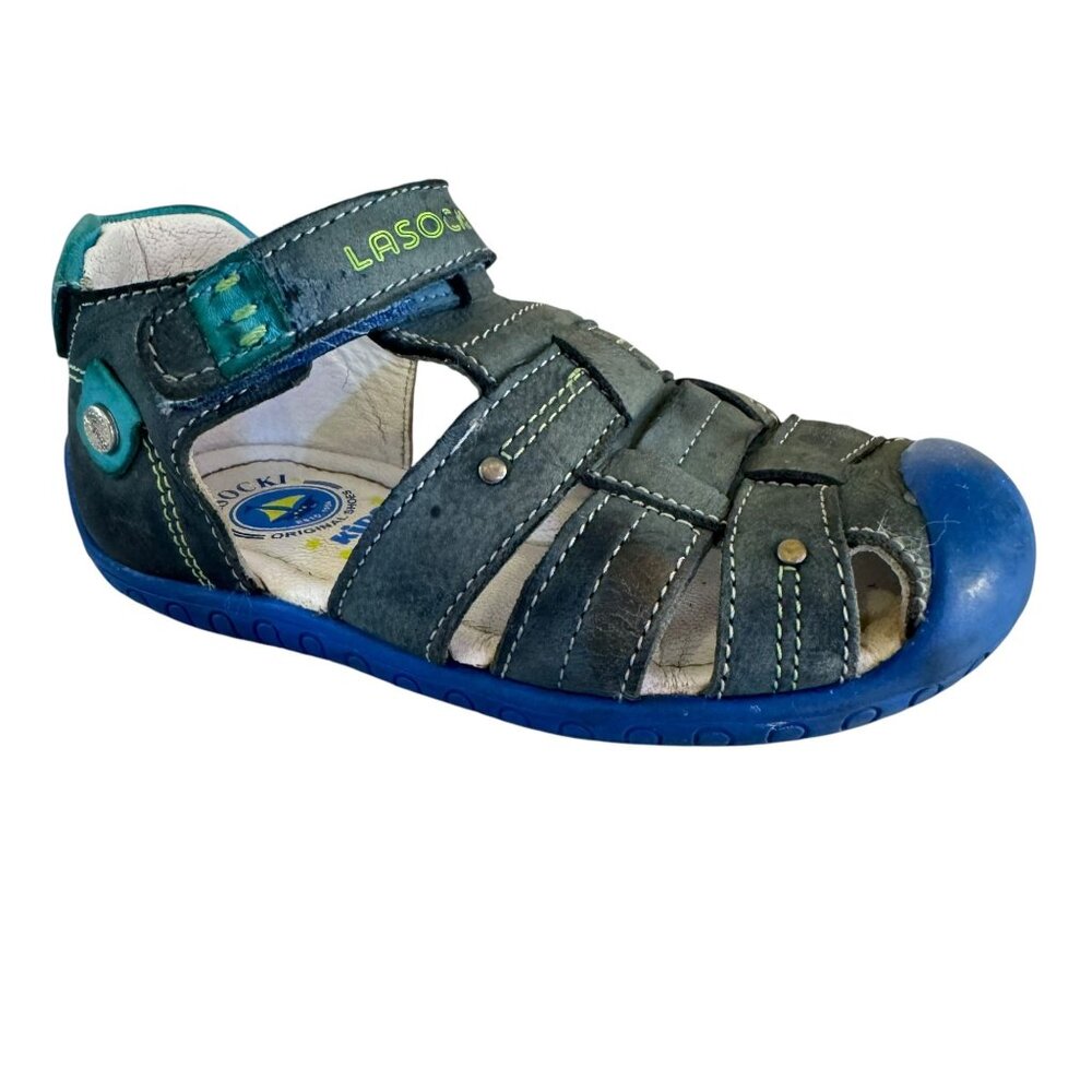 Lasocki Kids Original Blue Sandals Leather Boy Toddler Shoes Size 23 US 6.5